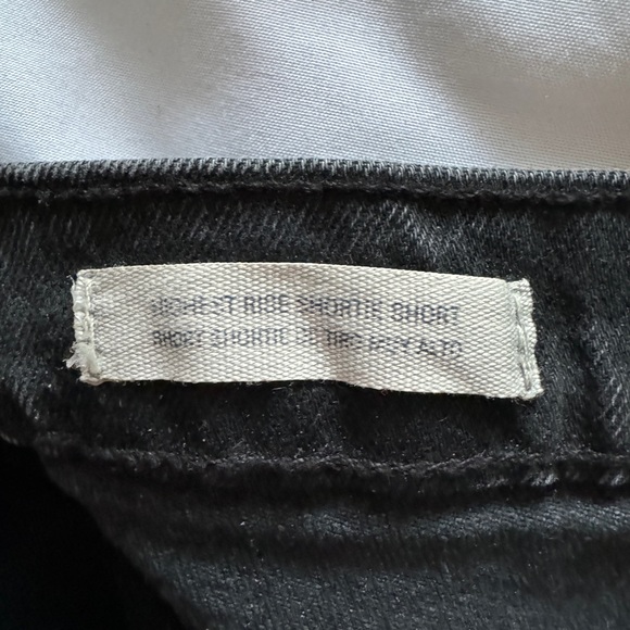 Black distressed high rise jean shorts. Size 6, Universal Thread - Picture 5 of 7